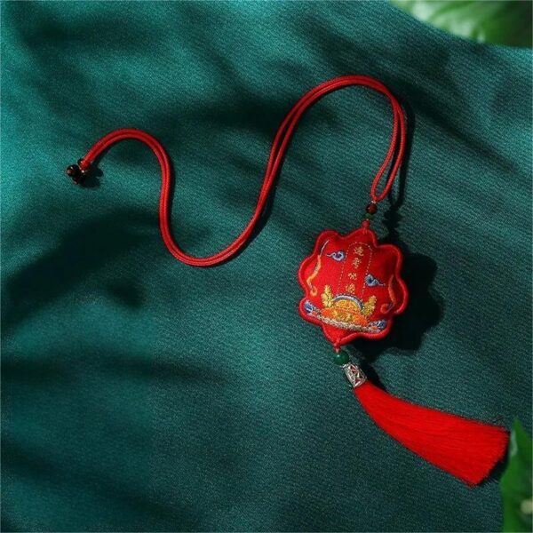 Chinese Dunhuang Embroidered Sachet Hangings-1