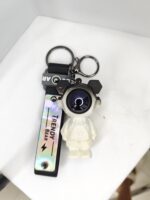 Gradient Faceted Space Bear pendant