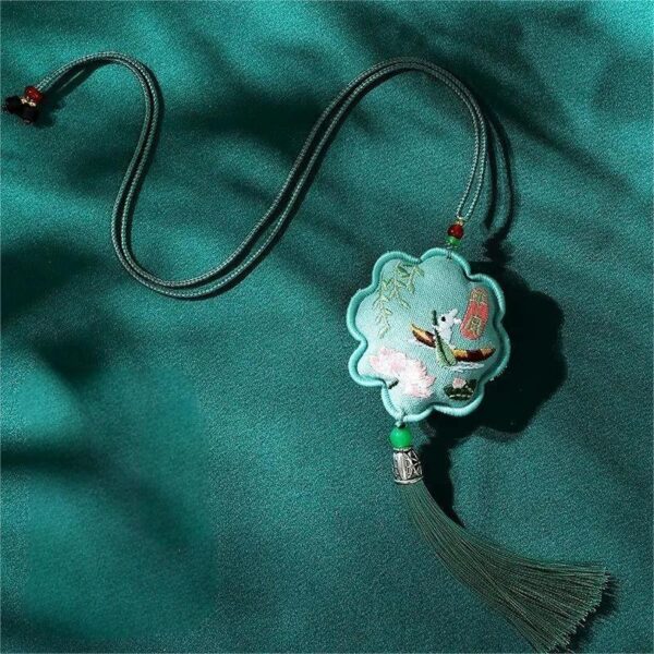 Chinese Dunhuang Embroidered Sachet Hangings-2