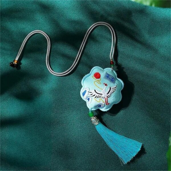 Chinese Dunhuang Embroidered Sachet Hangings-2