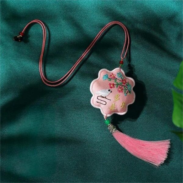 Chinese Dunhuang Embroidered Sachet Hangings-1