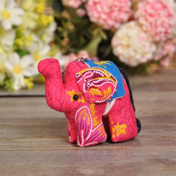 Thai Fabric Elephant Hanging Ornament