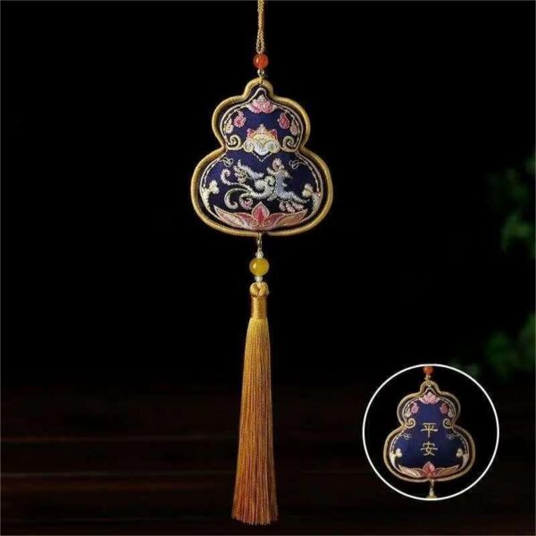 Chinese Dunhuang Embroidered Sachet Hangings-3
