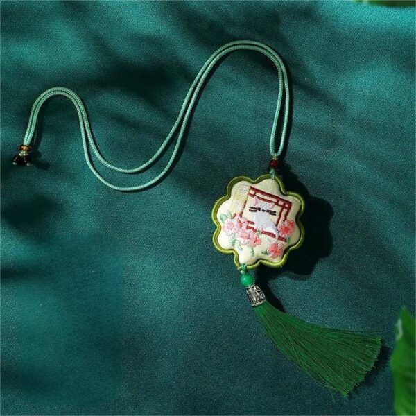 Chinese Dunhuang Embroidered Sachet Hangings-3