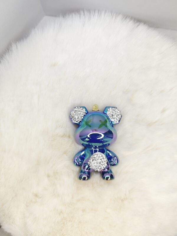 Colorful Faceted Graffiti Bear Pendant