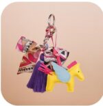 Silk Scarf with Flying Horse Pendant