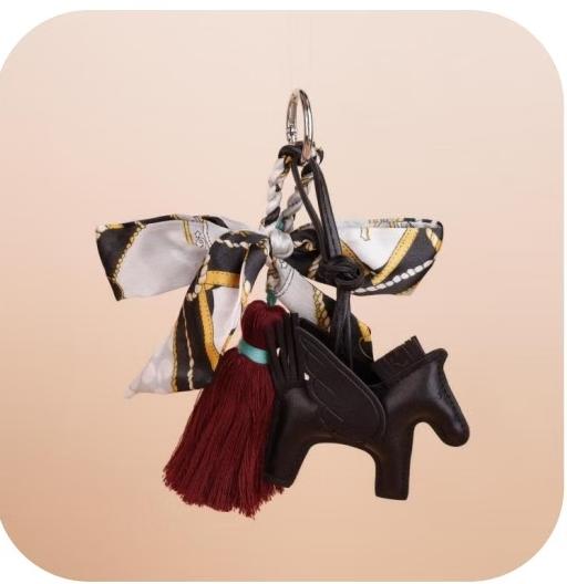 Silk Scarf with Flying Horse Pendant