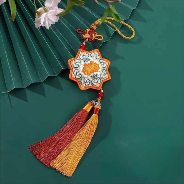 Chinese Dunhuang Embroidered Sachet Hangings-1