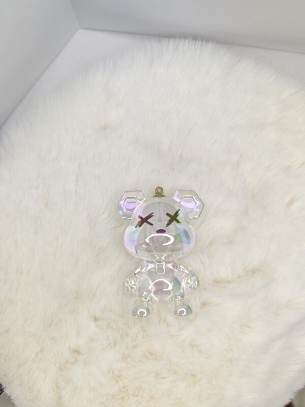 Colorful Faceted Graffiti Bear Pendant