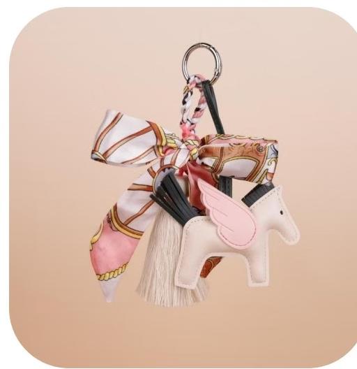 Silk Scarf with Flying Horse Pendant