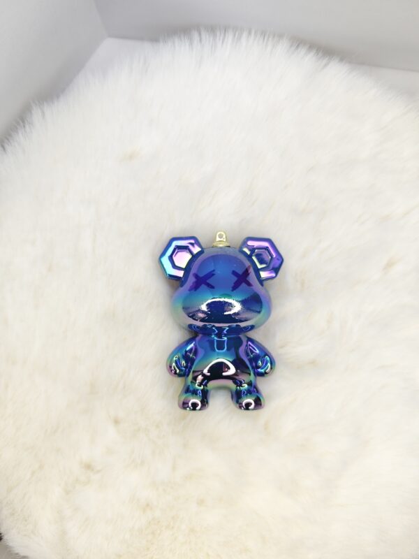 Colorful Faceted Graffiti Bear Pendant