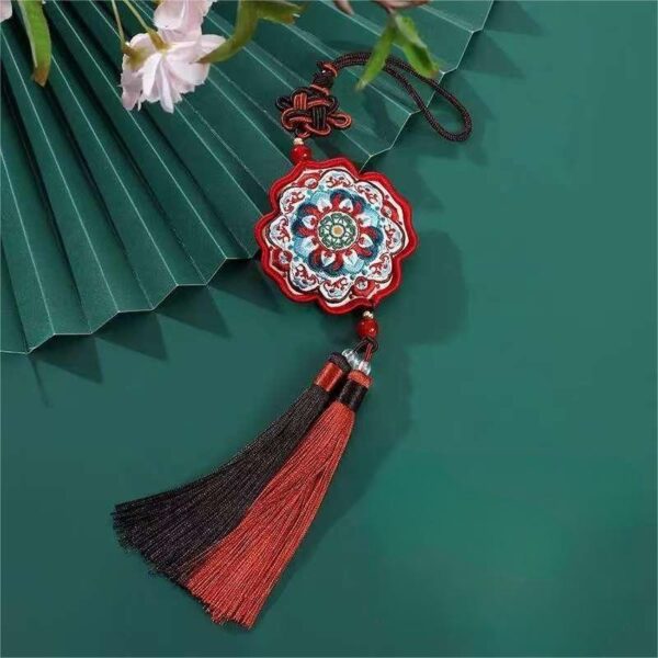 Chinese Dunhuang Embroidered Sachet Hangings-1