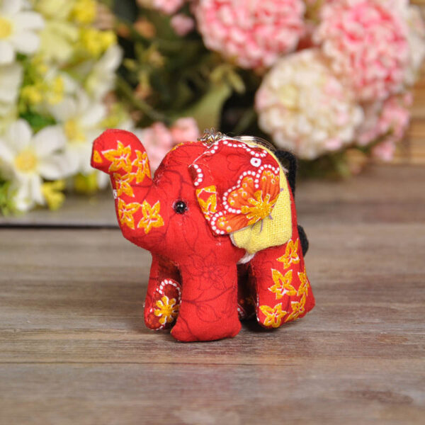 Thai Fabric Elephant Hanging Ornament
