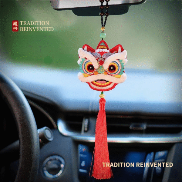 Awakened Lion Embroidered Decorative Piece