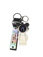 Gradient Faceted Space Bear pendant