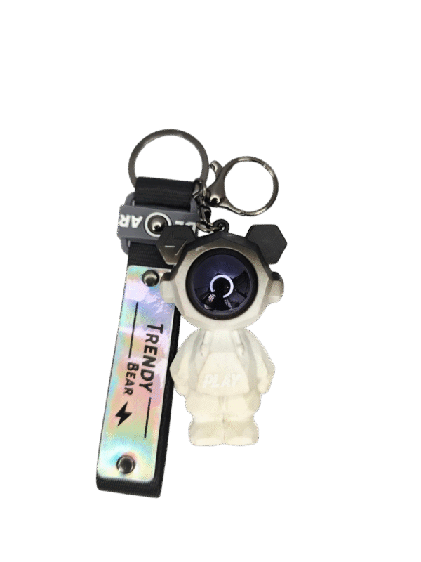 Gradient Faceted Space Bear pendant