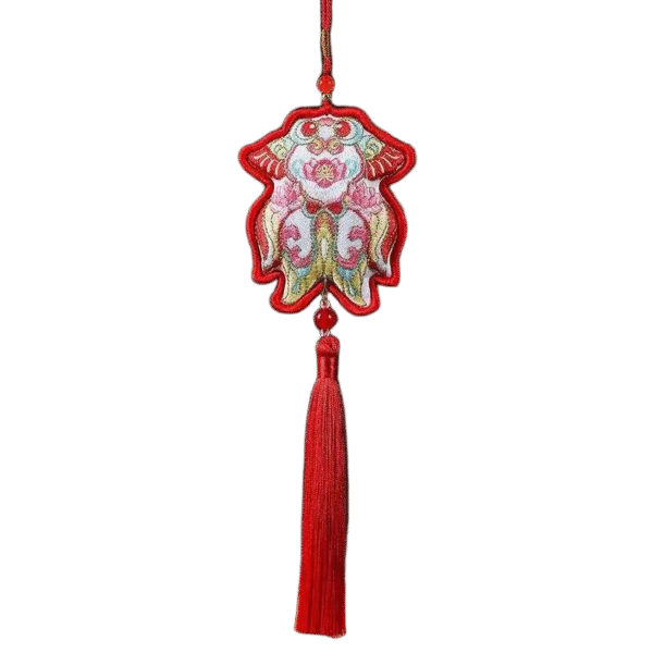 Chinese Dunhuang Embroidered Sachet Hangings-2