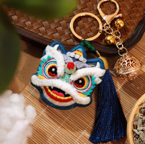 Awakened Lion Embroidered Decorative Piece