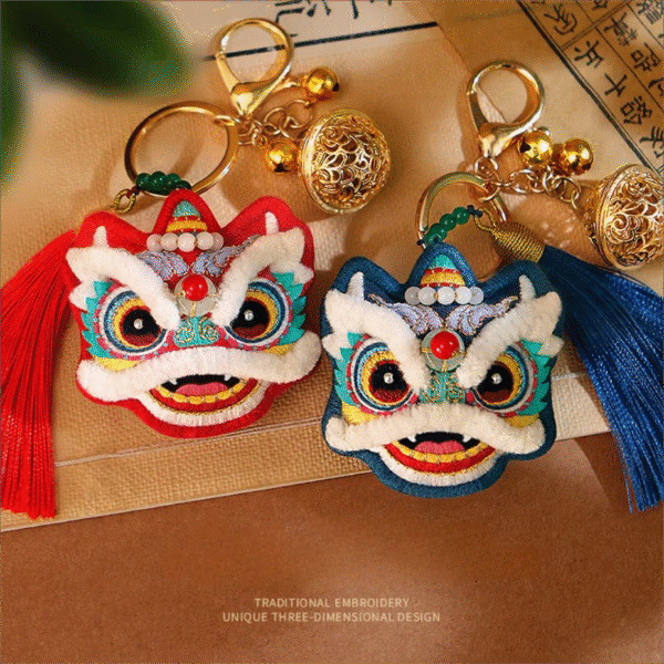 Awakened Lion Embroidered Decorative Piece