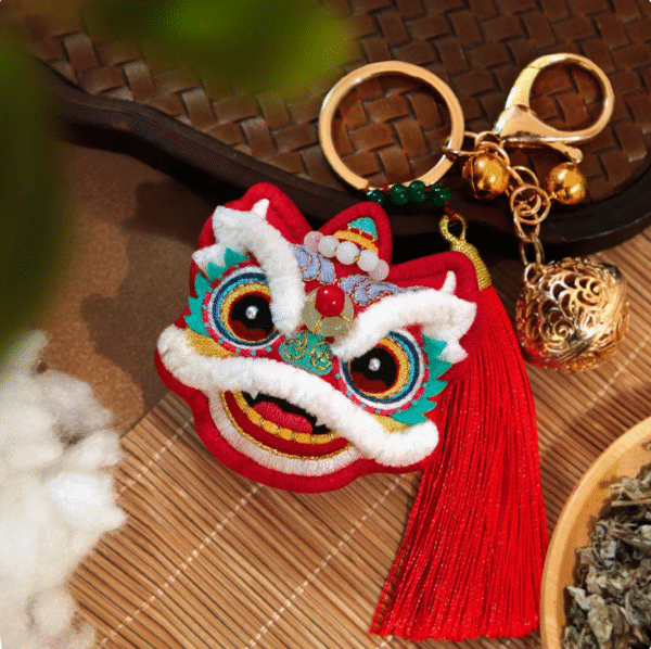 Awakened Lion Embroidered Decorative Piece