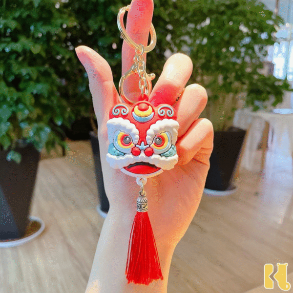 Lion Head Chinese Style Keychain-2